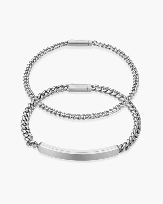 Cuban Link ID Bracelet Stack