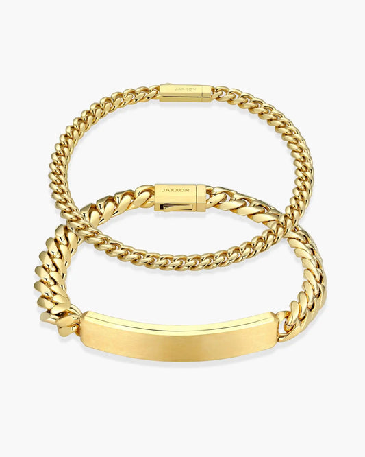 Cuban Link ID Bracelet Stack