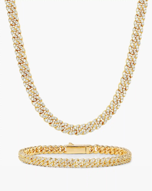 Iced Out Cuban Set 5mm