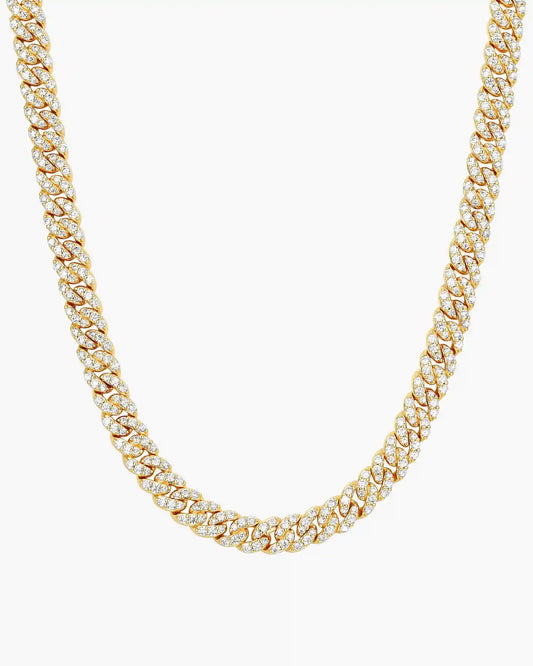 Youth Iced Out Cuban Link Chain 5mm