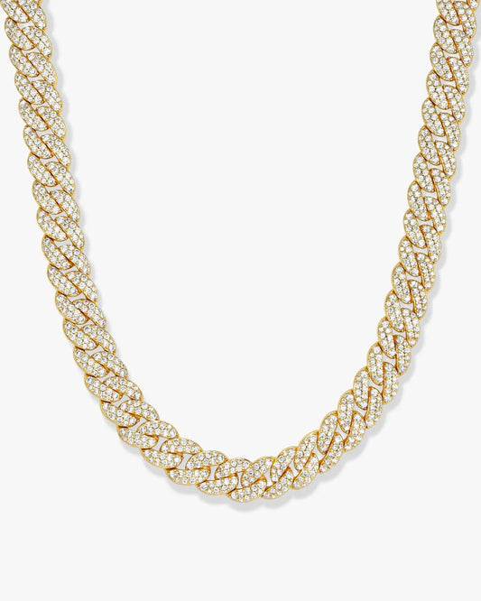 Women's Iced Out Cuban Link Chain 8mm