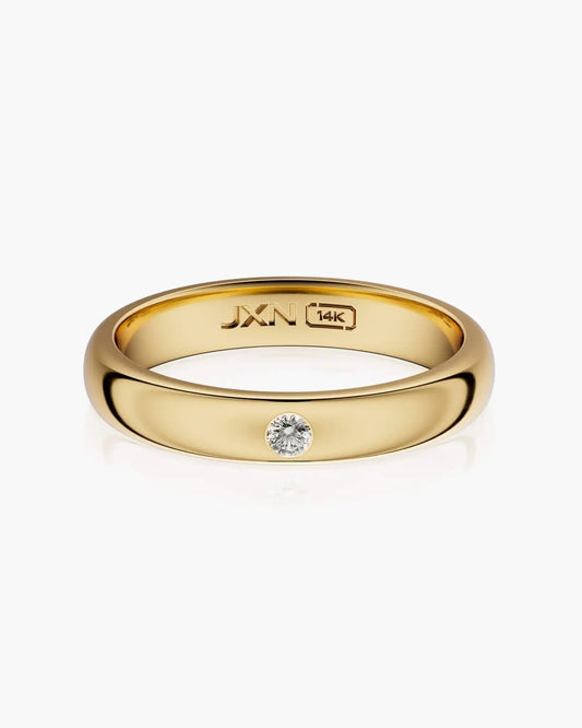 Modern Classic Diamond Solitaire Band 4mm