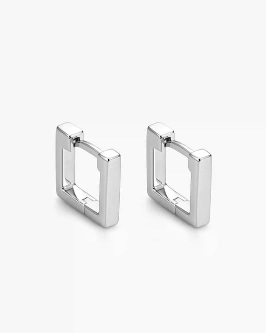 Women's Square Huggie Earrings