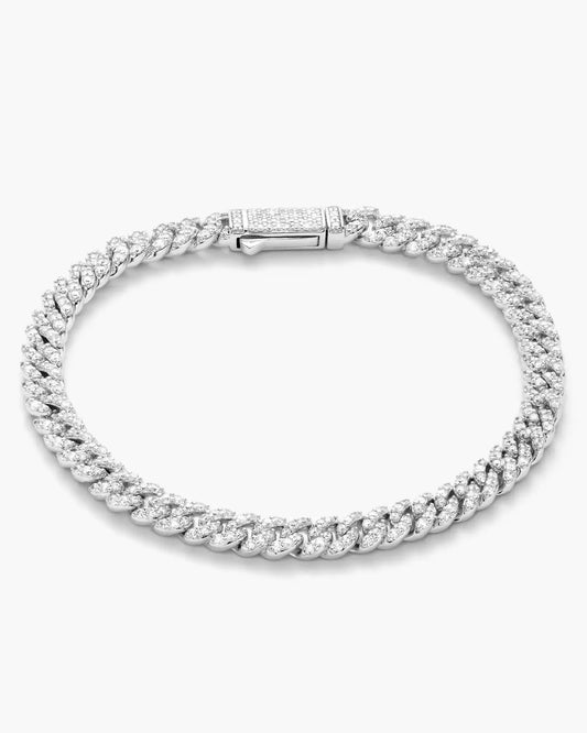Women's Iced Out Cuban Link Bracelet 5mm