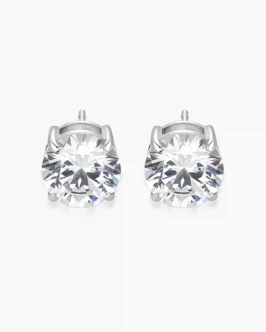 Classic Round Stud Earrings 8mm