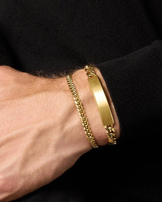 Cuban Link ID Bracelet Stack