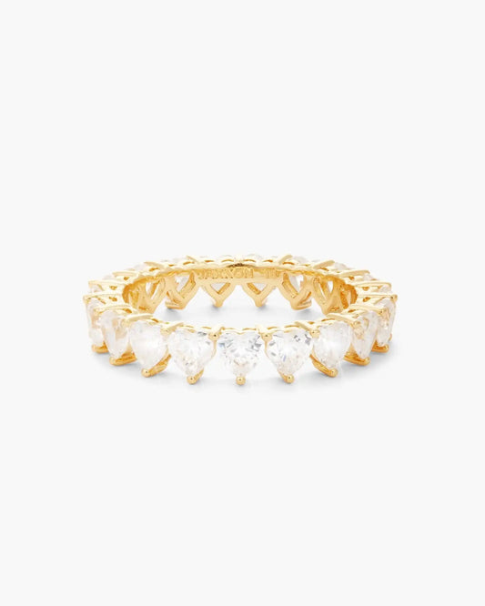 Heart Eternity Ring Gold