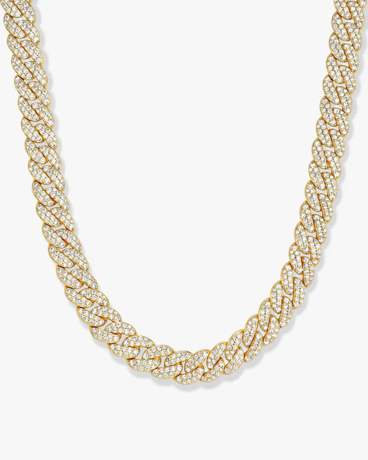 Youth Iced Out Cuban Link Chain 8mm
