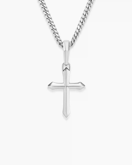 Mini Architectural Cross Pendant