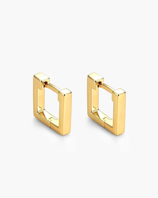 Women's Square Huggie Earrings