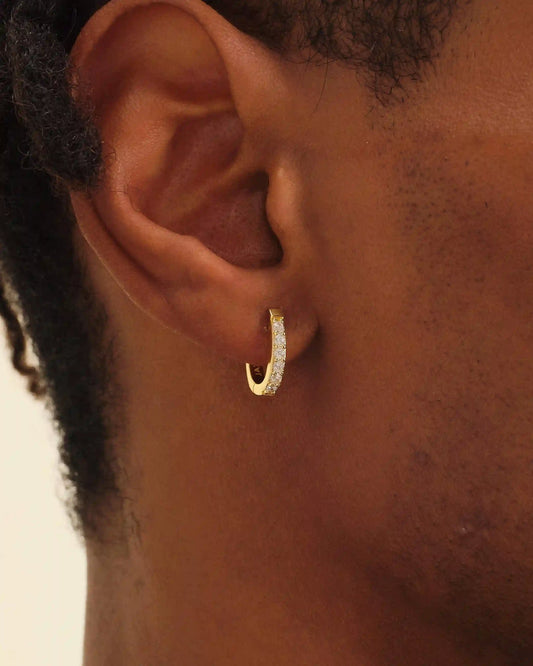 Studded Huggie Earrings
