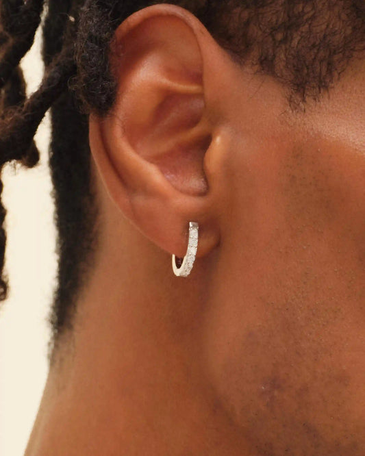 Studded Huggie Earrings