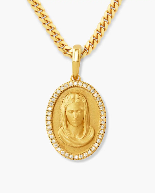 Women's Studded St. Mary Pendant