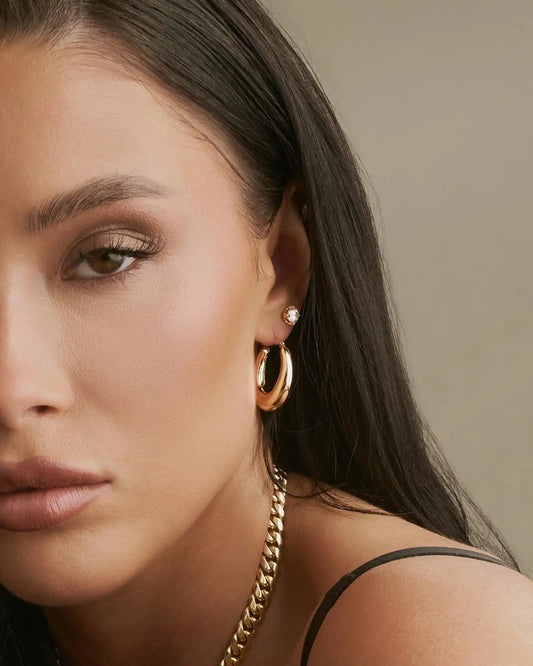 Women's Dome Hoop Earrings