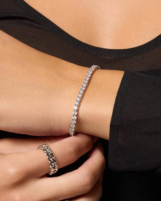 Women's Tennis Bracelet Round Cut 3mm
