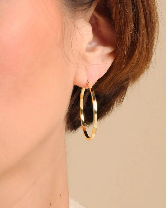 Women's Thin Large Hoop Earrings